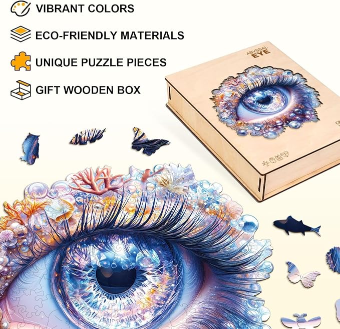 Abyssal Eye Puzzles Adults Gifts Wooden 165 Pieces 11.4 * 10.9in - Image 2