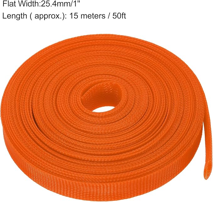 uxcell Expandable Sleeving, 1-inch 50ft Cable Sleeve - Image 3