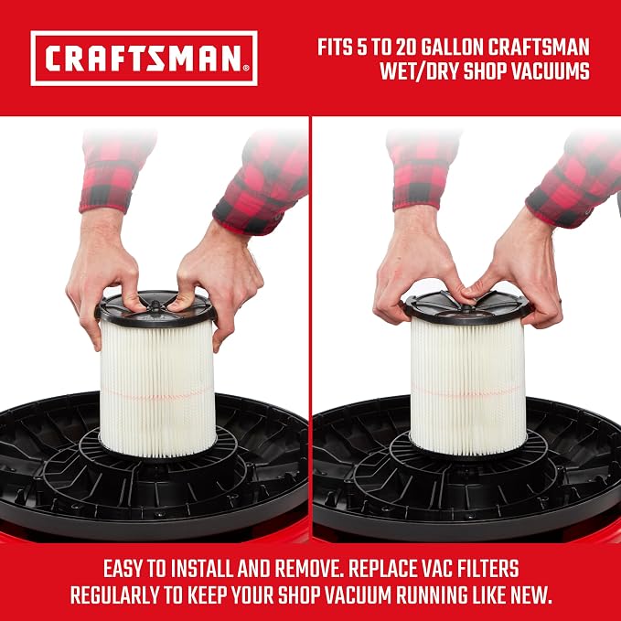 CRAFTSMAN CMXZVBE38754 Genuine 5-20 Gal. General Purpose Wet Dry Vac Filter | - Image 3