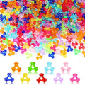 UPINS 1200Pcs Tri Beads, Colored Plastic Kandi Rainbow Triangle Bulk by UPINS
