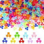 UPINS 1200Pcs Tri Beads, Colored Plastic Kandi Rainbow Triangle Bulk by UPINS