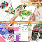 Caliart 34 Double Tip Brush Pens Art Markers - Image 8