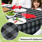 Smiry Rectangle Table Cloth, Waterproof Vinyl Tablecloth - Image 2