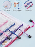 JARLINK 20 Pcs Mesh Zipper Pouch Bags, 8 Sizes Waterproof Zipper Bags | - Image 4