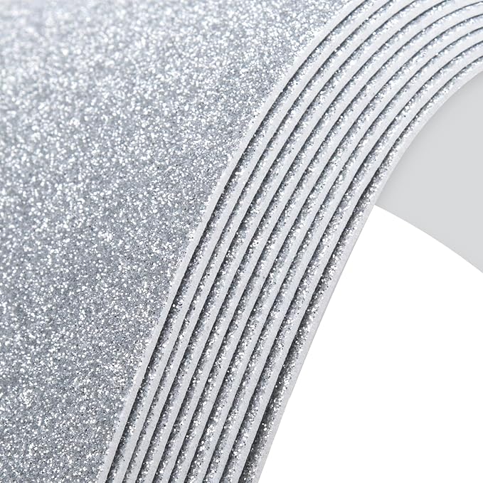 10 Pack Glitter Foam Sheets Craft 8 x 12 inch | Sparkles Foam Paper by Nitelemn