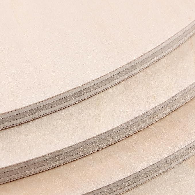 SHEUTSAN 12 PCS 11.8 Inch Wood Circles, 1/4 Inch Round Wood Sheets, Unfinished - Image 3