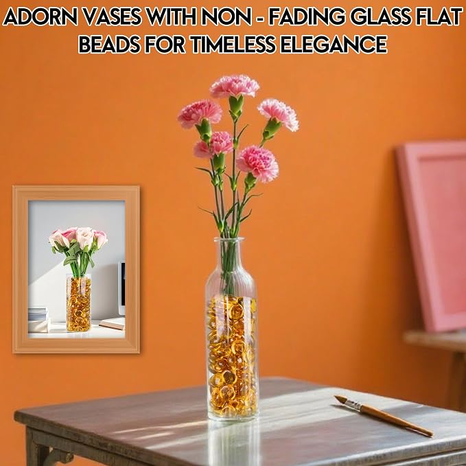 Glass Marbles, 0.97 LB Transparent and Smooth Flat Glass Beads - Image 2