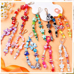TOHONGADON 1812 Pcs Bead Keychain Making Kit, 7 Color Rainbow Beads Bag Charm - Image 8