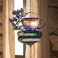 Bookish Tea Cup Acrylic Suncatcher by Unknown