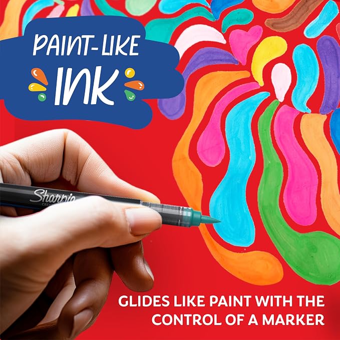 Sharpie Creative Markers, Water-Based Acrylic, Brush Tip, Kids Activity - Image 3