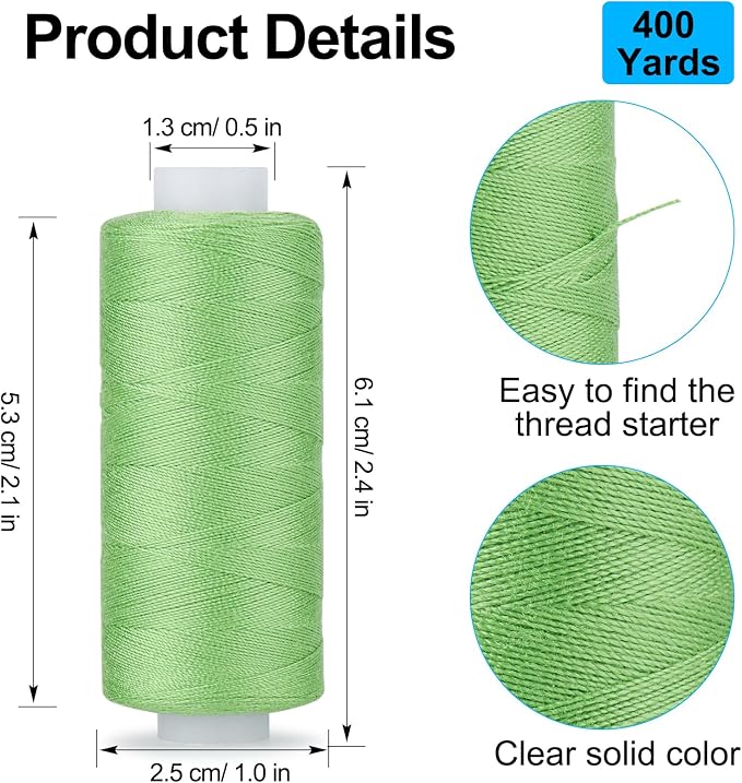 Simthread All Purpose Sewing Thread, 80 Spools Assorted Colors Each 400 Yards - Image 3