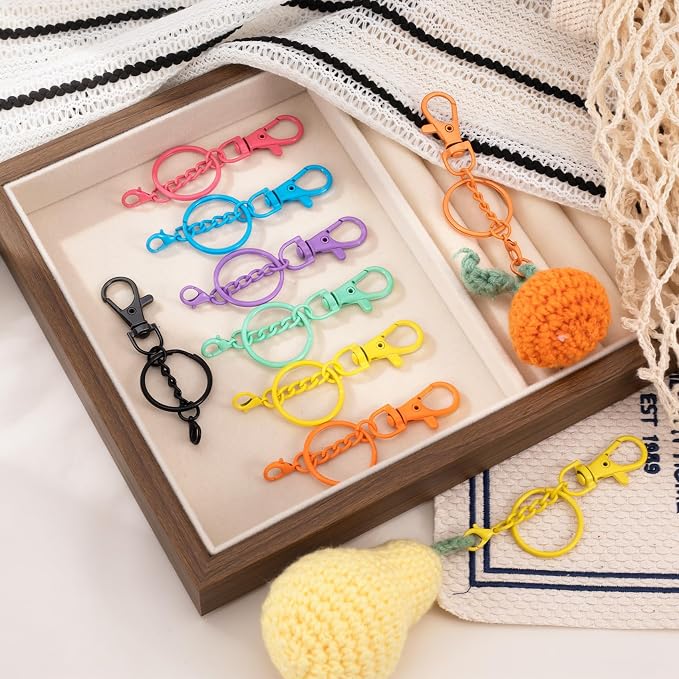 28 Pcs Metal Keychain Clip, Colorful Swivel Snap Hook - Image 3