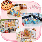 164pcs Miniature Supermarket Shelves Furniture Model 4 Layers Shelf Display - Image 8