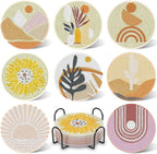 UPINS 8Pcs Boho Diamond Art Painting Coasters by UPINS