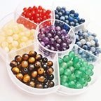 350pcs 4mm 7 Chakra Natural Stone Beads Crystal Bracelet Jewelry Making Kit | - Image 4