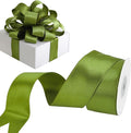 HUIHUANG Olive Green Wired Ribbon 1-1/2 inch Olive Satin Wire Ribbon by HUIHUANG