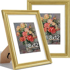 Vittanly 8x12 Picture Frames Set of 2, Ornate Vintage Photo Frame by Vittanly