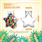 Yinkin 30 Pcs 5.5 oz Star Sand Art Bottles Plastic Clear Sand Bottles - Image 2
