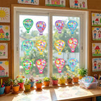 Renbuzhu 48PCS Back to School Crafts: Paper Hot Air Balloon Suncatchers DIY Kits - Image 7