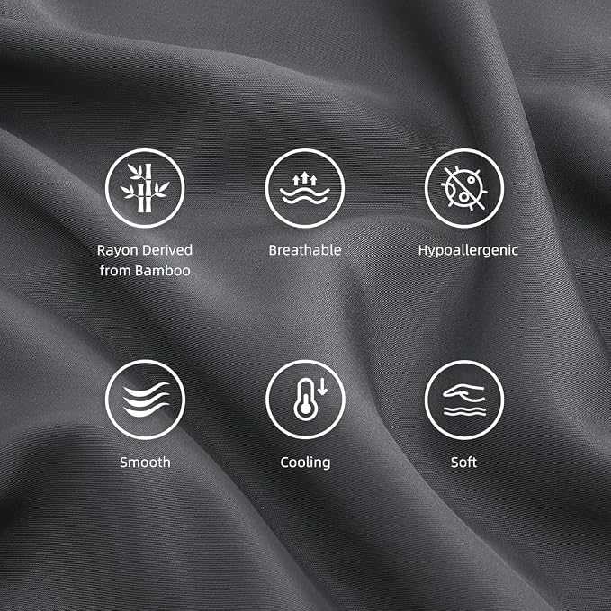 Queen Pillowcases, Cooling Viscose from Bamboo Pillow Covers - Image 5