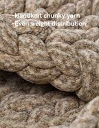 YnM Chenille Weighted Blanket, Handmade Chunky Knitted Design, Soft and Cozy - Image 2
