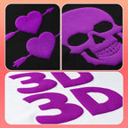 VinylRus Puff Vinyl Heat Transfer -12” x 6ft Purple Puffy 3D Iron on Vinyl - Image 2