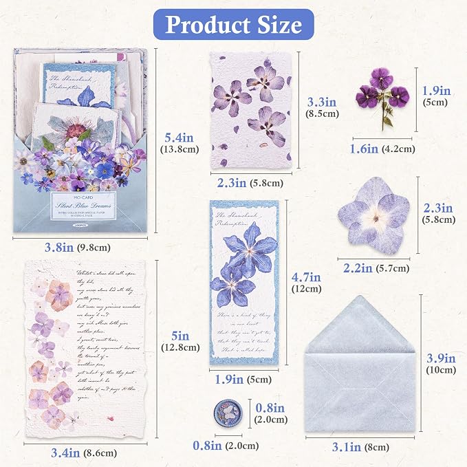 RISYPISY Floral Scrapbook Supplies Kit, Card Making, Art Journal - Image 9