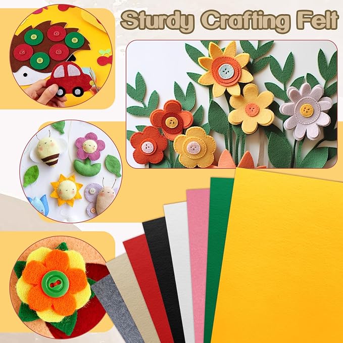 Luomorgo 8 Pcs Stiff Felt, 8 x 12 Inch, 2mm Thick, - Image 5