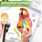 Soucolor Sketch Book 9x12, 100 Sheets Drawing Pad, Art Sketchbook - Image 9