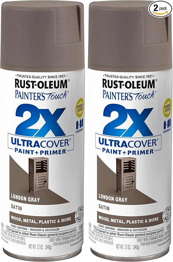 Rust-Oleum 249857 Painter's Touch 2X Ultra Cover Spray Paint, 12 oz, Satin by Rust-Oleum