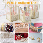 Pearl Beads for Craft, Anezus 500pcs Ivory Faux Fake Pearls, 10 MM Small Sew on - Image 6