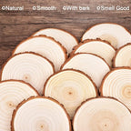 LESUMI Wood Slices with Bark, DIY Craft Supplies - Image 3