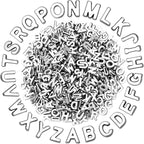 Augshy 700Pcs Silver Large Alphabet Letter Beads by Augshy