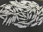 ALIMITOPIA 100pcs Alloy Feather Charms Pendants Easter Angel Wing Feather - Image 4