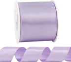 HUIHUANG Lavender Satin Wired Ribbon 2.5 inch Light Purple Double Sided Satin - Image 7
