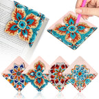 WIVICO 4Pcs Diamond Painting Bookmarks, Diamond Pearl Art Kits by WIVICO
