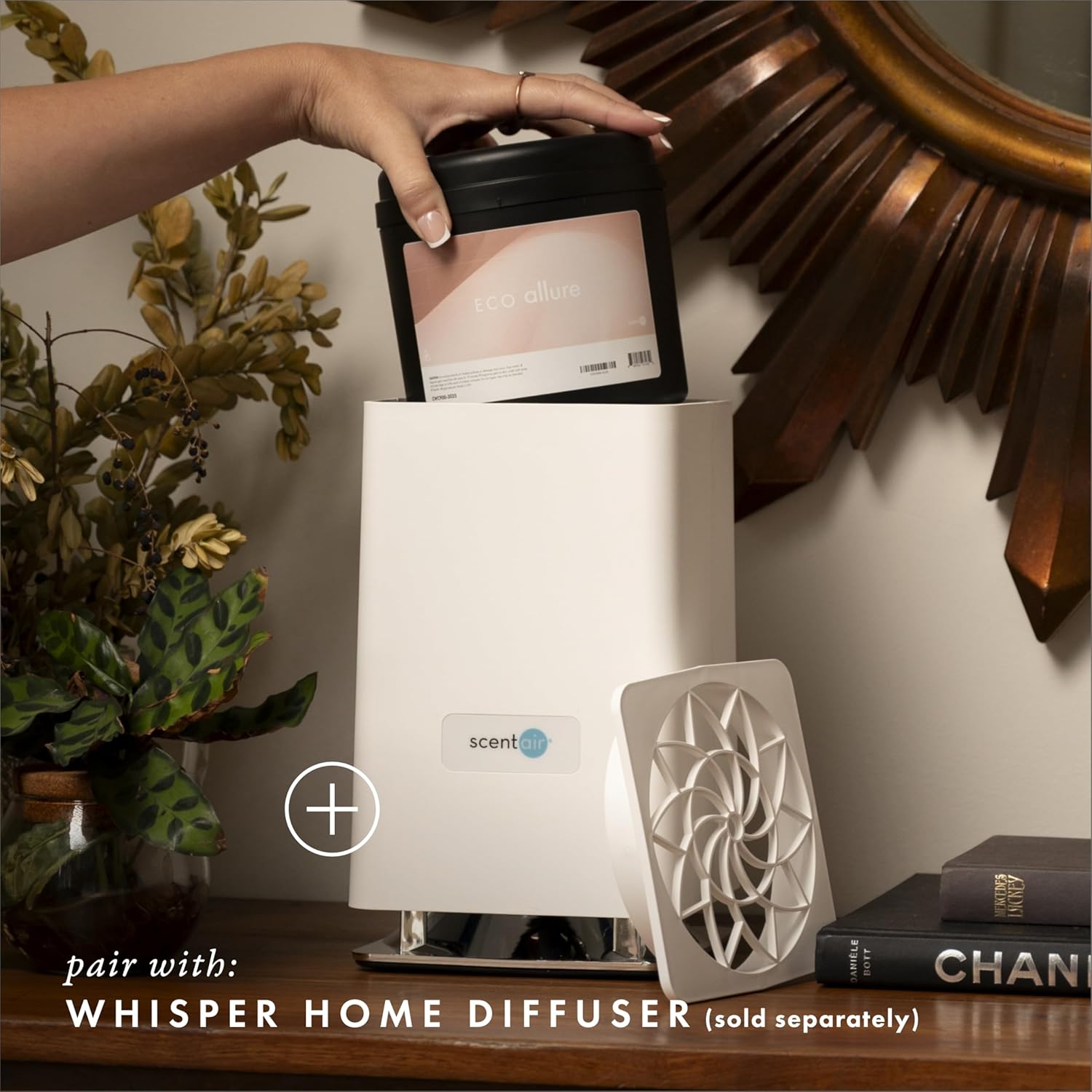 ScentAir Whisper Home Monthly Plug-in Refill, Fragrance Cartridge for Home and Office, ECO Allure