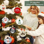 Fuyit Wooden Christmas Ornaments, Unfinished Wood Slices Circle - Image 5