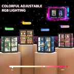 34" Display Cabinet with Glass Doors, 4-Tier Curio Cabinet with Many Color - Image 4