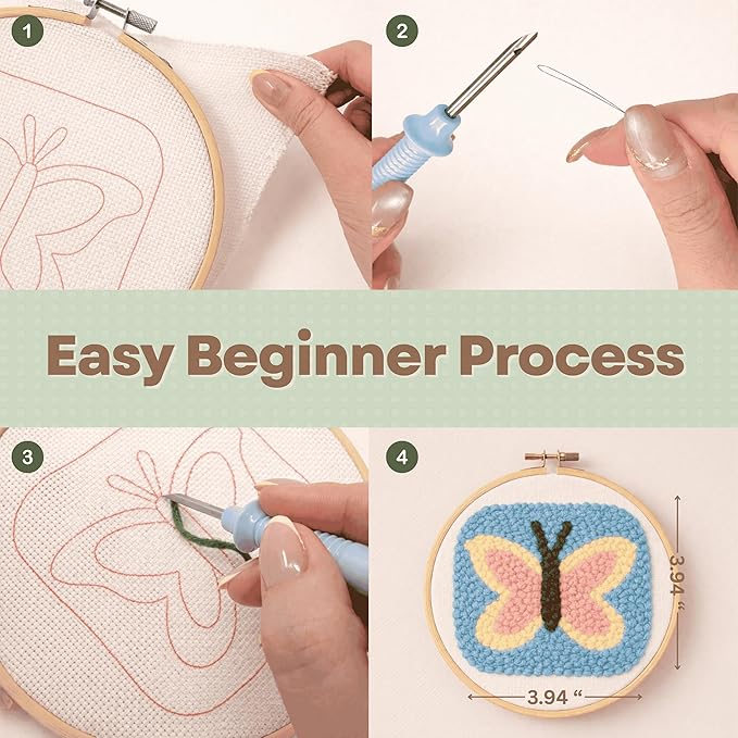 Kukovaya Punch Needle Kit for Beginners & Adults; Complete DIY Embroidery - Image 5