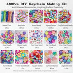 Kupor 480PCS DIY Keychain Making Kit, Vibrant Beads - Image 4