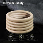 FoDau770 5pcs Natural Beech Wooden Rings, Unfinished Solid Wood Rings Heavy - Image 3
