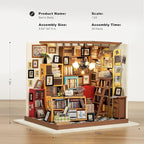 Rolife DIY Miniature House Kit Sam's Study, Tiny House Kit - Image 7