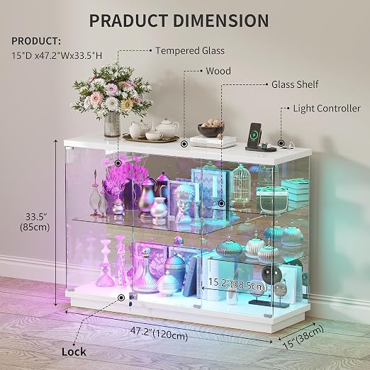 HNEBC 5-Tier Lockable Display Cabinet - - Image 6