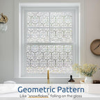rabbitgoo Window Privacy Film, Diamond Pattern, 23.6" x 157.4" | Stained Glass - Image 2