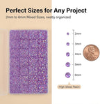 36000Pcs Lavender Rhinestones for Bedazzling, Resin Flat Back Crystal Stone - Image 3