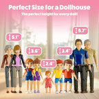 Dollhouse People, Bendable Dollhouse Family Set – 9 Poseable Figures Including - Image 3
