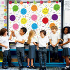 Qyeahkj Colorful Pencil Bulletin Board Paper Roll Pencil Bulletin Board - Image 6