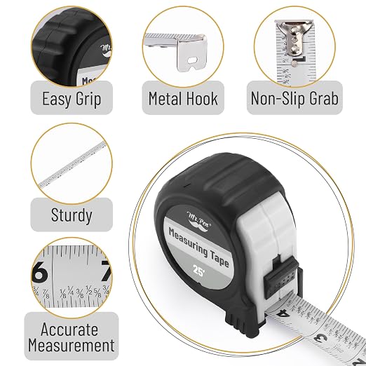 Mr. Pen- Retractable Tape Measure 25 ft, Easy Read | Steel Retractable - Image 4