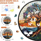 Bodhipnjoy Wooden Puzzles for Adults 500 Pieces, Stained Glass Tree of Life - Image 2